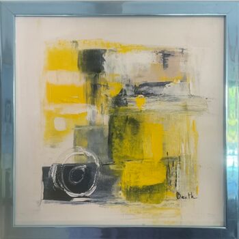 Painting titled "Petite abstraite" by Christine Barth Mroz, Original Artwork, Acrylic Mounted on Wood Stretcher frame