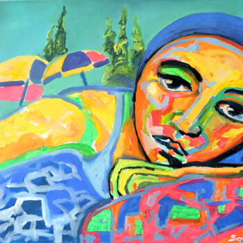 Peinture intitulée "Homenage to Picasso" par Sara Raquel Sarangello, Œuvre d'art originale, Huile