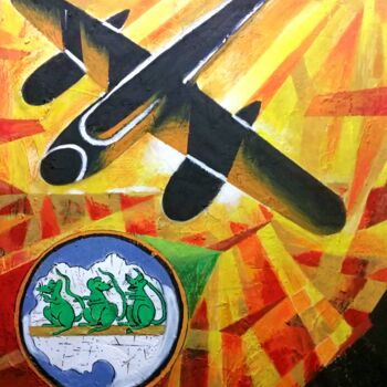 Painting titled "I Sorci verdi (vive…" by Andrea Cerioni, Original Artwork, Acrylic