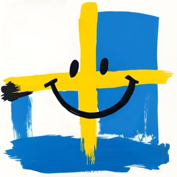 印花与版画 标题为“Hej Smiley!” 由Ivy Blue, 原创艺术品, 数字打印