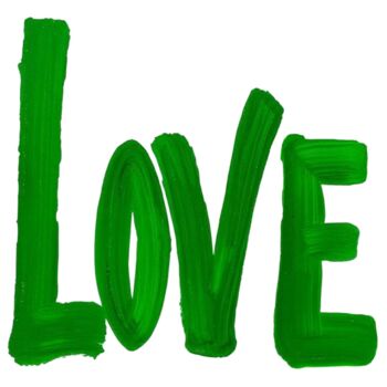 Εκτυπώσεις & Χαρακτικά με τίτλο "Love (in green)" από Ivy Blue, Αυθεντικά έργα τέχνης, Ψηφιακή εκτύπωση