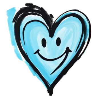 Druckgrafik mit dem Titel "Feeling Blu-tiful" von Ivy Blue, Original-Kunstwerk, Digitaldruck