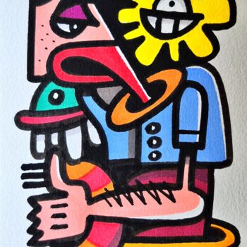 Dessin intitulée "Sunny" par Art De Noé, Œuvre d'art originale, Acrylique