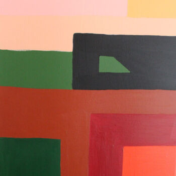 Peinture intitulée "Composition retro" par Beatrice Bodasca, Œuvre d'art originale, Acrylique Monté sur Châssis en bois