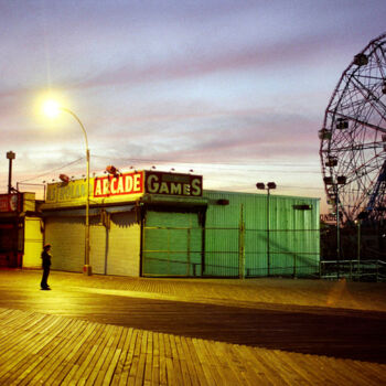 Gravures & estampes intitulée "Coney Island. New Y…" par Cyruscornut, Œuvre d'art originale, Impression numérique