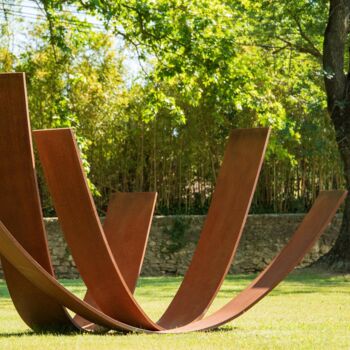 Sculpture titled "Tempora 2" by Etienne Viard, Original Artwork, Stainless Steel