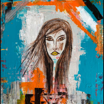 Painting titled "CELESTINE" by Isabelle Taieb Nicolaï, Original Artwork, Acrylic
