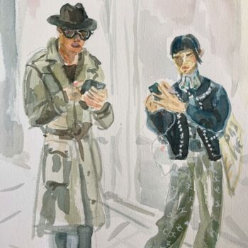 Drawing titled "Le Marais, Paris, F…" by Corinthia Dream, Original Artwork, Watercolor