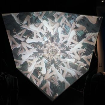 Digital Arts titled "Your Hands on Mine" by Guangli Liu, Original Artwork, Wood