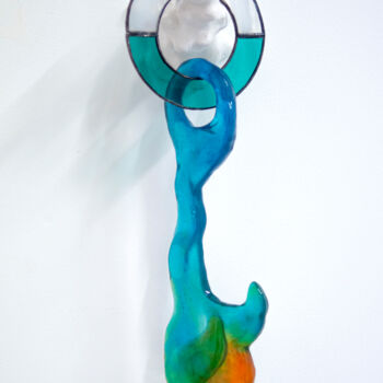 Sculpture titled "Clé de l'Horizon" by Claire Olivier, Original Artwork, Glass