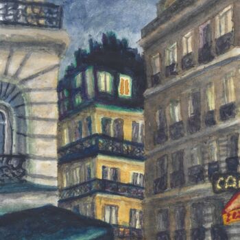 Painting titled "Le mec qui aime pas…" by Camille Geoffroy, Original Artwork, Watercolor