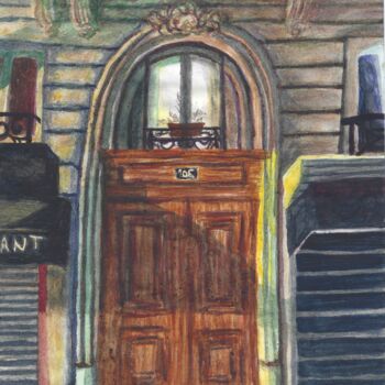 Painting titled "Les fleurs mortes d…" by Camille Geoffroy, Original Artwork, Watercolor