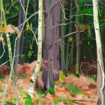 Peinture intitulée "Forêt 7" par Olivier Morel, Œuvre d'art originale, Acrylique