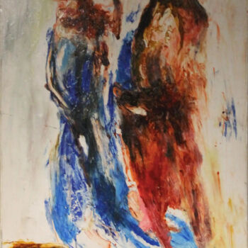 Peinture intitulée "LA RENCONTRE" par Zahia, Œuvre d'art originale, Acrylique