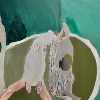 Painting titled "Nevrotic storm just…" by Alice Goudon, Original Artwork, Fabric