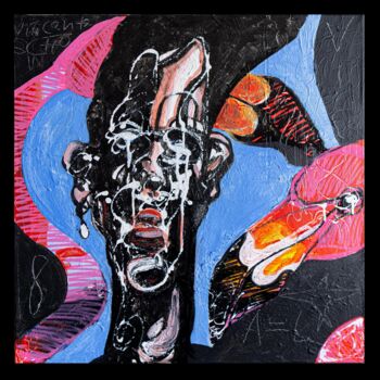 Peinture intitulée ""LA VIE SEXUELLE DU…" par Vicente Occhionero, Œuvre d'art originale, Acrylique Monté sur Châssis en bois