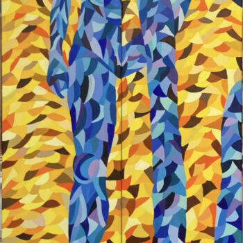 Painting titled "Terre-Mère " by Béji Artmoz, Original Artwork, Oil