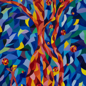 Peinture intitulée "Essence-Naissance " par Béji Artmoz, Œuvre d'art originale, Huile