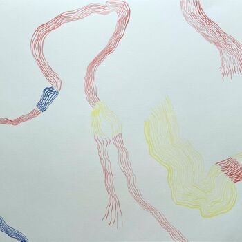 Painting titled "Longes V" by Mathilde Séguis, Original Artwork, Watercolor