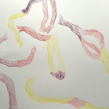 Painting titled "Longes II" by Mathilde Séguis, Original Artwork, Watercolor