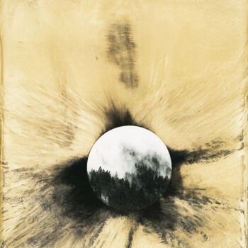 Printmaking titled "L'ennui des cîmes" by Clément Marion, Original Artwork, Paper