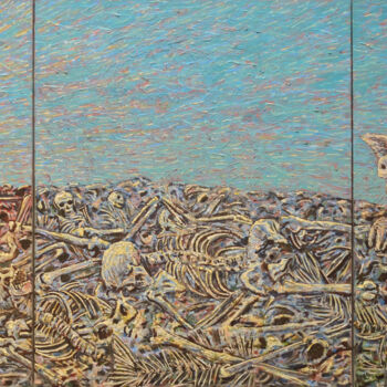 Painting titled "Time passing" by Mauro Bordin, Original Artwork, Oil