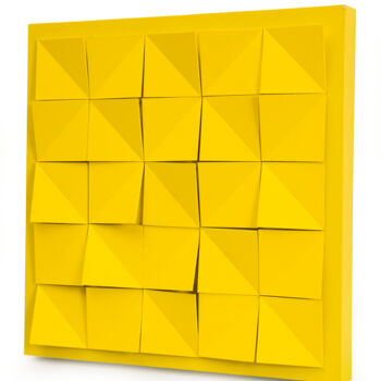 Painting titled "Carrés Jaune" by Luis  Arnal, Original Artwork, Acrylic