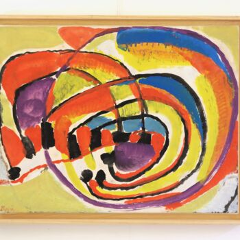 Peinture intitulée "Soleil d'or" par Gustav Bolin, Œuvre d'art originale, Acrylique