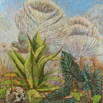 Peinture intitulée "Les champignons" par Mauro Bordin, Œuvre d'art originale, Huile