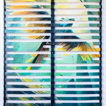 Painting titled "Calliste Superbe" by Daniel Nicolaevsky, Original Artwork, Acrylic