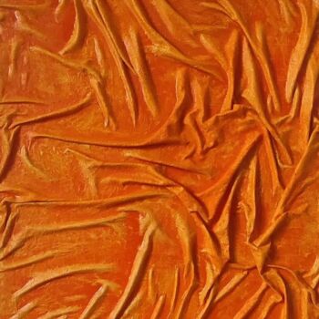 Textile Art titled "Les drapés Orange H…" by Thime, Original Artwork, Textile fiber
