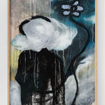 Painting titled "Poétique de l'absen…" by Assoukrou Aké, Original Artwork, Oil