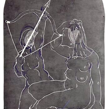 Printmaking titled "Le cri qui m'habite" by Assoukrou Aké, Original Artwork, Engraving