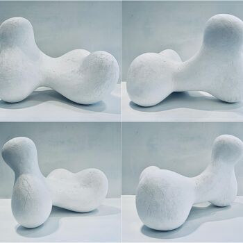 Sculpture titled "Forme Libre Nº27" by Aline Jagodowicz, Original Artwork, Plaster