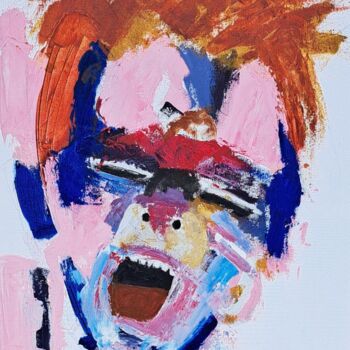 Painting titled "Le cri" by Jean Marc Bramy, Original Artwork, Acrylic
