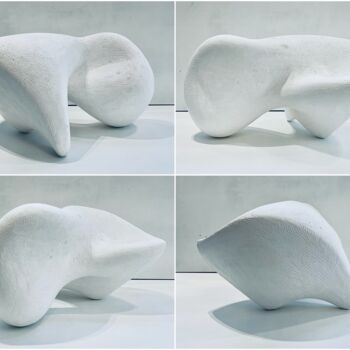 Sculpture titled "Forme Libre Nº28" by Aline Jagodowicz, Original Artwork, Plaster