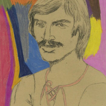Drawing titled "1976" by Laurent  Poleo-Garnier, Original Artwork, Pastel