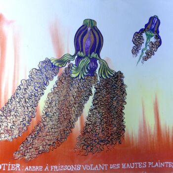Dessin intitulée "Gigotier, Agents Sa…" par Lucie Picandet, Œuvre d'art originale, Aquarelle