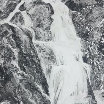 Painting titled "Eaux Vives #06" by Yann Bagot, Original Artwork, Aluminium
