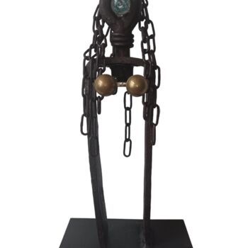 Sculpture titled "NAWAKA_01" by Thierry Jamme/ Des Choses À Fer, Original Artwork, Stainless Steel