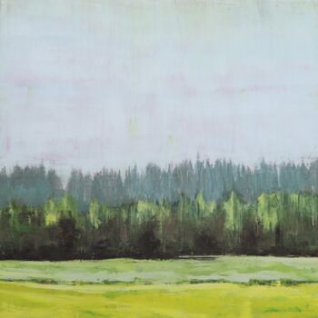 Peinture intitulée "Champ de blé enpays…" par Guillaume De Baudus, Œuvre d'art originale, Huile