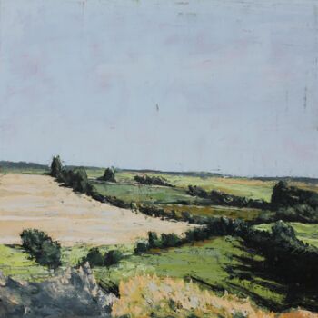 Painting titled "Champ  en pays de L…" by Guillaume De Baudus, Original Artwork, Oil