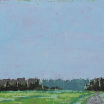 Painting titled "Champ  en pays de L…" by Guillaume De Baudus, Original Artwork, Oil