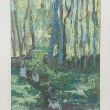 Drawing titled "Paysage# 8      " by Guillaume De Baudus, Original Artwork, Oil