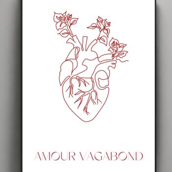 Printmaking titled "Amour vagabond" by Belkis Rabie, Original Artwork, Analog Print