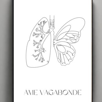 Printmaking titled "Âme vagabonde" by Belkis Rabie, Original Artwork, Analog Print