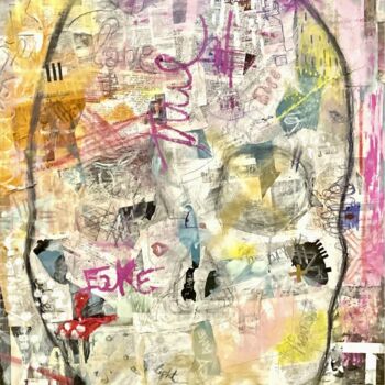 Painting titled "'Crâne vu de l'inté…" by Narjis Lamrani, Original Artwork, Acrylic
