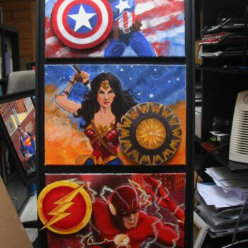 Painting titled "Isuper heros" by Philippe Marin, Original Artwork, Acrylic