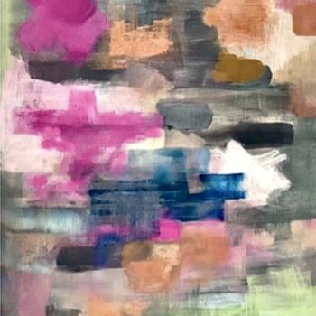 Painting titled "'Une nuit, c'était…" by Narjis Lamrani, Original Artwork, Acrylic