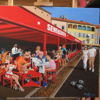 Painting titled "Gaston Lagaffe à St…" by Philippe Marin, Original Artwork, Acrylic